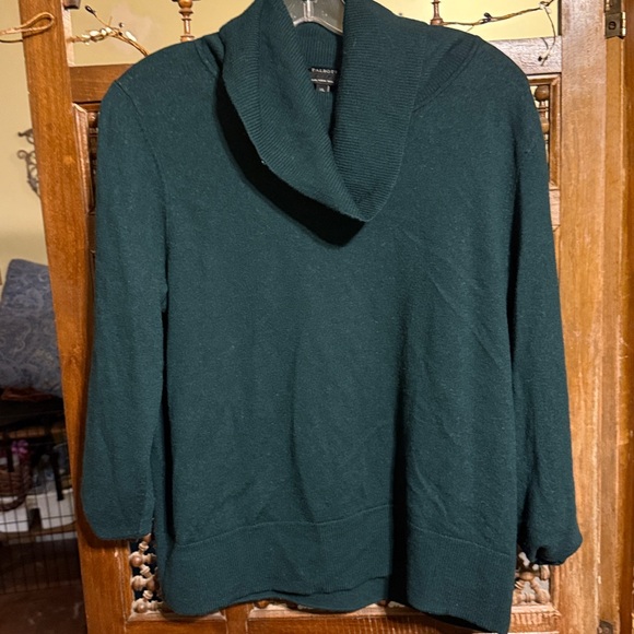 Talbots Forest Green Merino Wool Sweater - Picture 1 of 5